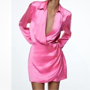 Zara Satin Effect Dress Size Small